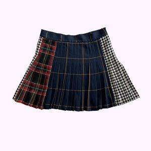 Zara multi-plaid pleated skirt